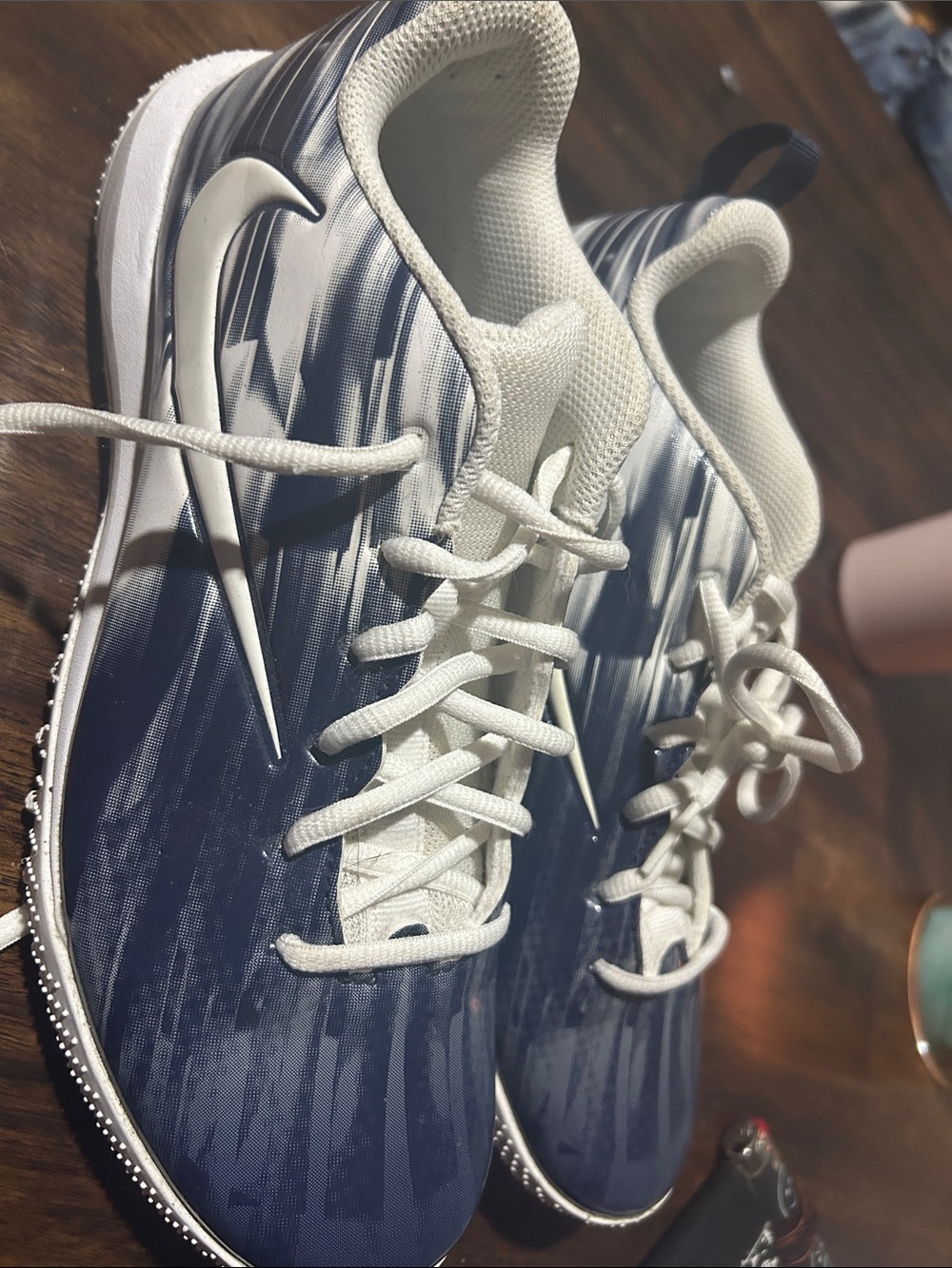 Nike White & Navy Performance Running Shoes